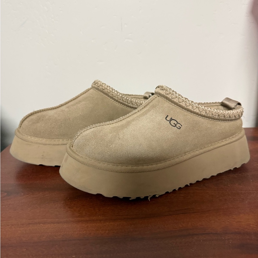 UGG Beige Platform Mules